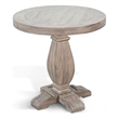 Pemberly Row Solid Wood Round Chair Side Table in Natural