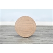Pemberly Row Solid Wood Round Chair Side Table in Natural