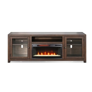 Pemberly Row Contemporary 72&quot Media Console with Electric Fireplace