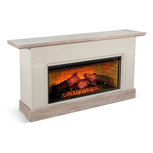 Pemberly Row Contemporary 72&quot Mantel Console with Electric Fireplace