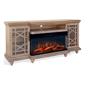 Pemberly Row 72&quot Media Console with Panoramic Electric Fireplace