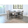 Pemberly Row Transitional Wood Square Two Tone Gray Dining Table