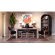 Pemberly Row Contemporary Rectangular Brown Arch Dining Table