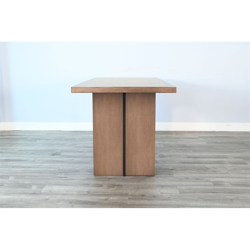 Pemberly Row Contemporary Rectangular Brown Arch Counter Table