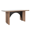 Pemberly Row Contemporary Rectangular Brown Arch Counter Table
