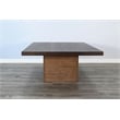Pemberly Row Modern Square Dining Table with Built-in Storage