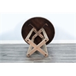 Pemberly Row Wood Coastal Natural Finish Round Bar Pub Table