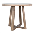 Pemberly Row Wood Coastal Natural Finish Round Bar Pub Table