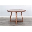 Pemberly Row Brown Finish Contemporary Wood Round Dining Table