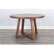 Pemberly Row Brown Finish Contemporary Wood Round Dining Table