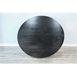 Pemberly Row Contemporary Wood Large Round Dining Table in Black