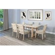 Pemberly Row Wood Contemporary Arched Leg Off White Dining Table