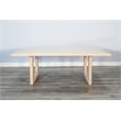 Pemberly Row Wood Contemporary Arched Leg Off White Dining Table