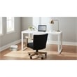Pemberly Row Wood Farmhouse Natural Finish Rolling Office Chair