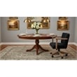 Pemberly Row Wood Farmhouse Natural Finish Rolling Office Chair