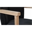 Pemberly Row Wood Farmhouse Natural Finish Rolling Office Chair