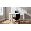 Pemberly Row Wood Farmhouse Natural Finish Rolling Office Chair