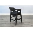 Pemberly Row Wood Mid-Century Counter Stool (Set of 2) in Black