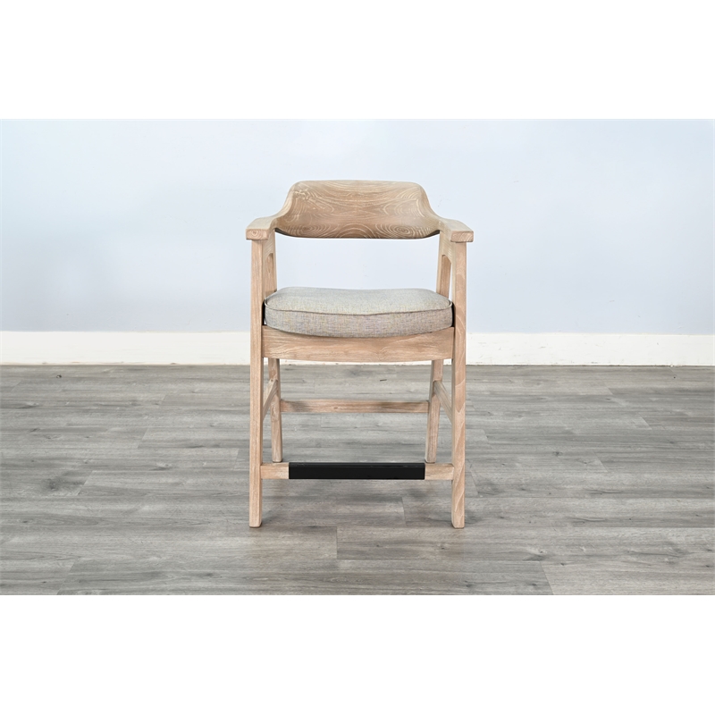 Pemberly Row Wood Natural Mid-Century Counter Stool (Set of 2)