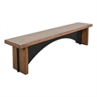 Pemberly Row Modern Wood Dining Bench with Arched Accent Base