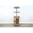 Pemberly Row Natural Wood Traditional Barrel Bar with Swivel
