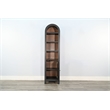 Pemberly Row Wood Contemporary Arched Black Finish Cabinet Storage