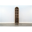 Pemberly Row Wood Contemporary Arched Natural Cabinet Storage