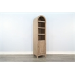 Pemberly Row Wood Contemporary Arched Natural Cabinet Storage