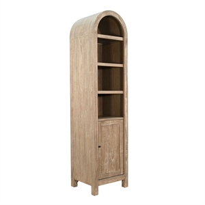 Pemberly Row Wood Contemporary Arched Natural Cabinet Storage
