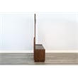 Pemberly Row Brown Finish Contemporary Wood Hall Tree with Bench