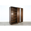 Pemberly Row Brown Contemporary Wood Sliding Door Storage Cabinet