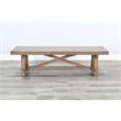 Pemberly Row Contemporary Wood Farmhouse Natural Dining Bench