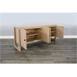 Pemberly Row Wood Contemporary Arched Leg Natural Oak Buffet