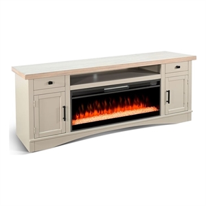 Pemberly Row Contemporary 78&quot Media Console with Electric Fireplace