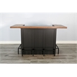 Pemberly Row Wood Contemporary Black Finish Uptown Front Bar