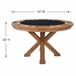 Pemberly Row 5-Piece Reversible Game and Dining Poker Table Set