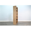 Pemberly Row Wood Natural Tall Arched Bookshelf with Open Shelving