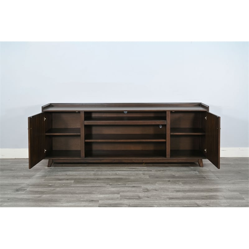 Pemberly Row Contemporary Brown Finish Wood Mid-Century 86