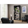 Pemberly Row Wood Natural Tall Arched Bookshelf with Open Shelving