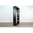 Pemberly Row Wood Natural Tall Arched Bookshelf with Open Shelving