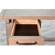 Pemberly Row Natural Contemporary Wood Writing Desk with Power Plug