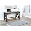Pemberly Row Brown Contemporary Wood Writing Desk with Power Plug