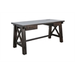 Pemberly Row Brown Contemporary Wood Writing Desk with Power Plug