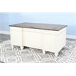 Pemberly Row Contemporary Wood Desk with Drawers in White Finish