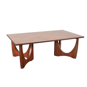 Pemberly Row Brown Contemporary Wood Rectangular Cocktail Table