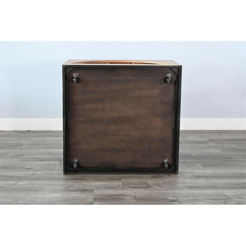 Pemberly Row Modern Wood Coffee Table with Arched Open Shelf Design