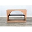 Pemberly Row Modern Wood Sofa Table with Arched Open Shelf Design