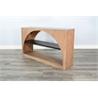 Pemberly Row Modern Wood Sofa Table with Arched Open Shelf Design