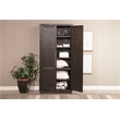 Pemberly Row Contemporary Wood General Storage Cabinet in Black