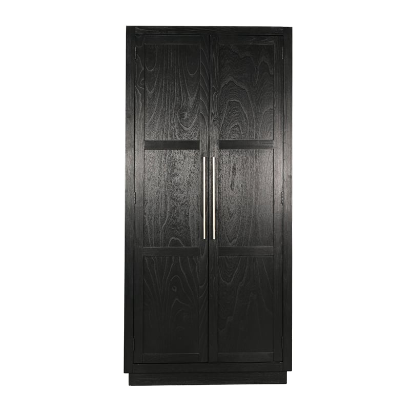 Pemberly Row Contemporary Wood General Storage Cabinet in Black
